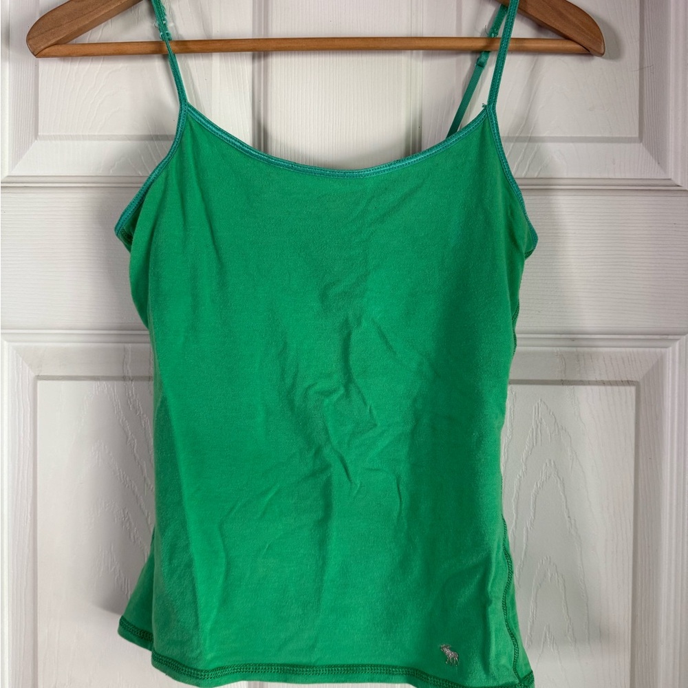 Abercrombie & Fitch Green Fitted Tank Top